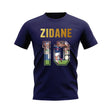 Zinedine Zidane Name And Number France T-Shirt (Navy)_0