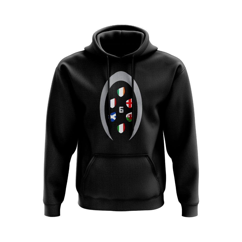 Six Nations Rugby Shield Hoody (Black)_0