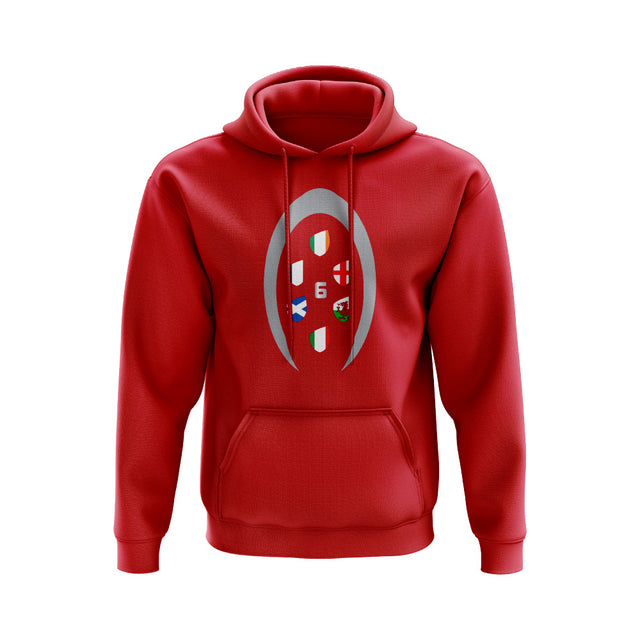 Six Nations Rugby Shield Hoody (Red)_0