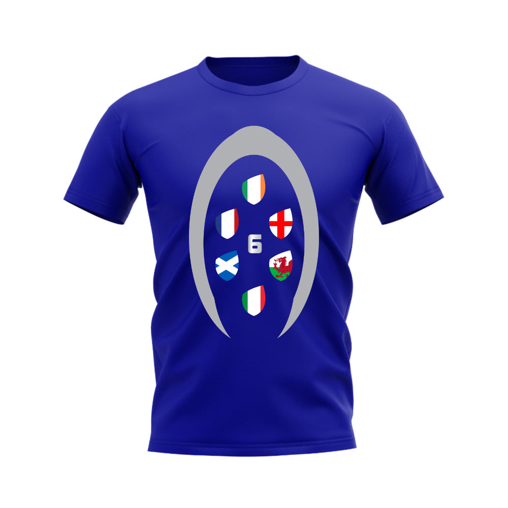 Six Nations Rugby Shield T-Shirt (Blue)_0
