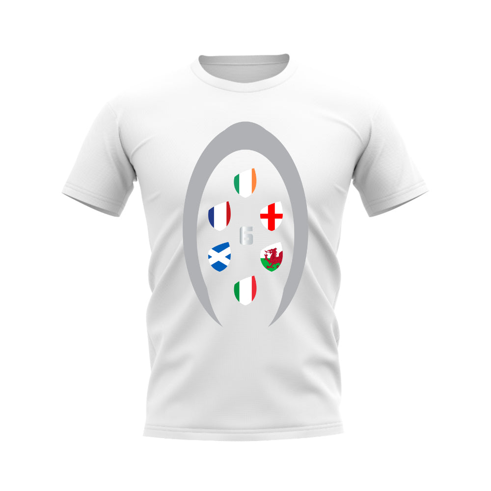 Six Nations Rugby Shield T-Shirt (White)_0