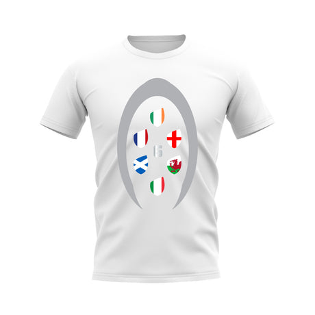Six Nations Rugby Shield T-Shirt (White)_0