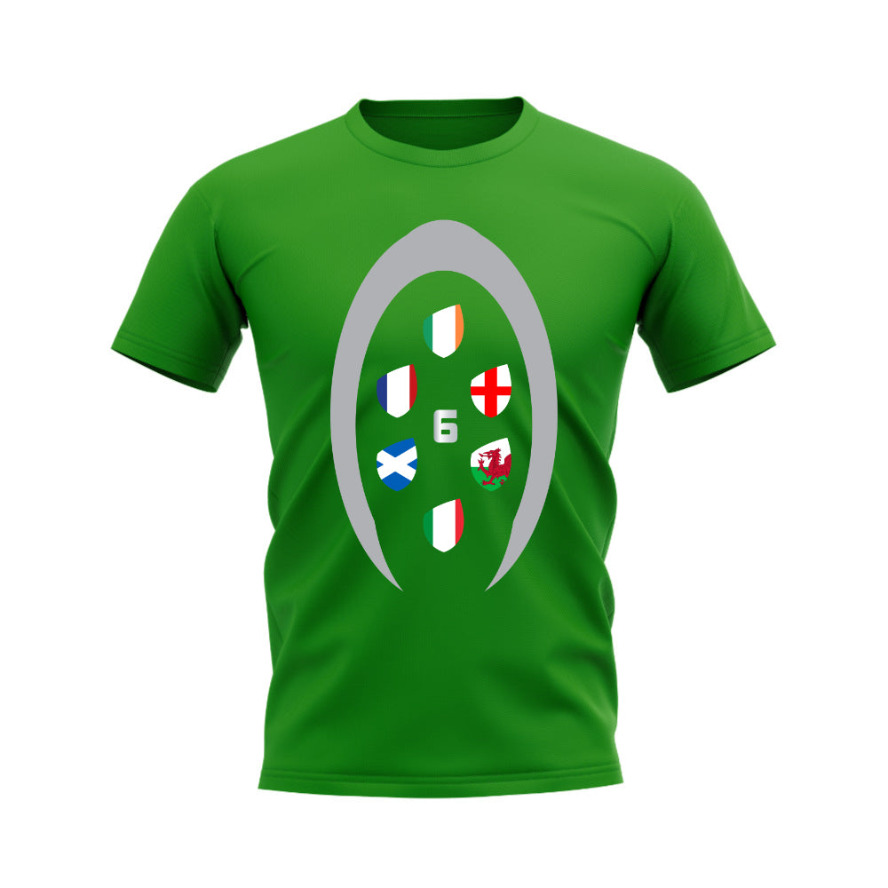 Six Nations Rugby Shield T-Shirt (Green)_0