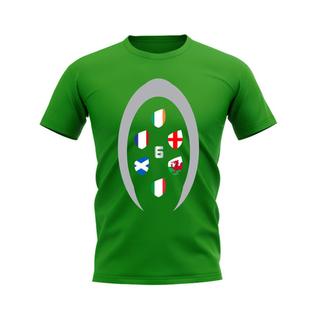 Six Nations Rugby Shield T-Shirt (Green)_0