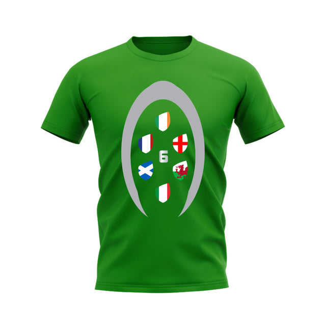 Six Nations Rugby Shield T-Shirt (Green)_0
