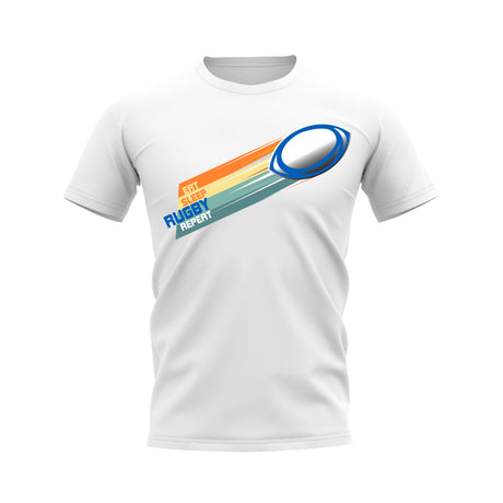 Eat Sleep Rugby Repeat T-Shirt (White/Blue)_0
