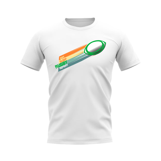 Eat Sleep Rugby Repeat T-Shirt (White/Green)_0