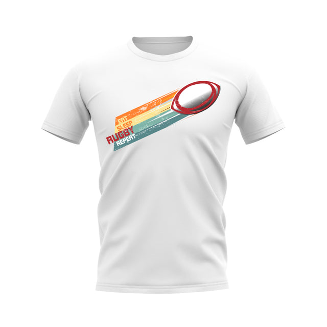 Eat Sleep Rugby Repeat T-Shirt (White/Red)_0