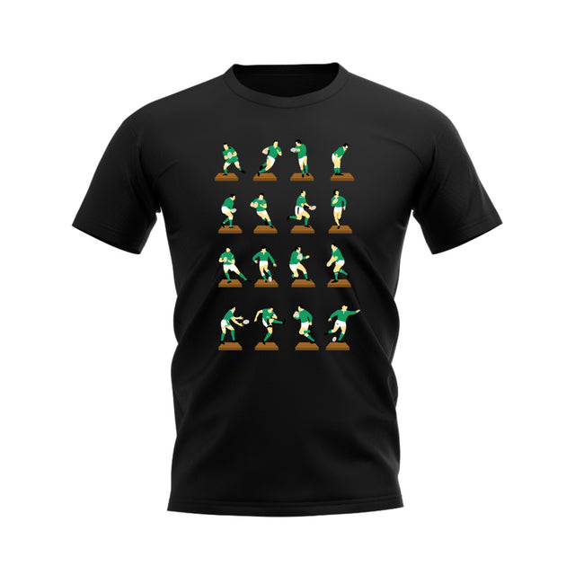 Green Rugby Figurine T-Shirt (Black)_0