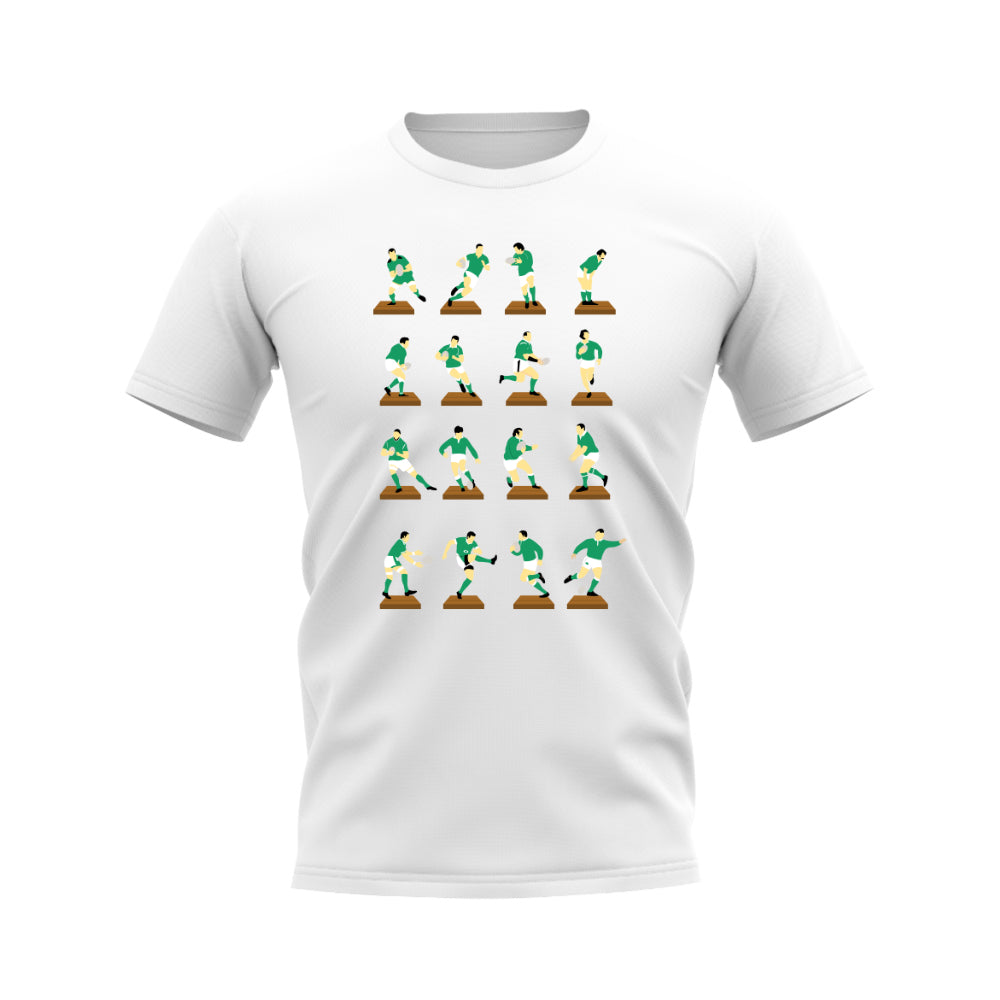 Green Rugby Figurine T-Shirt (White)_0