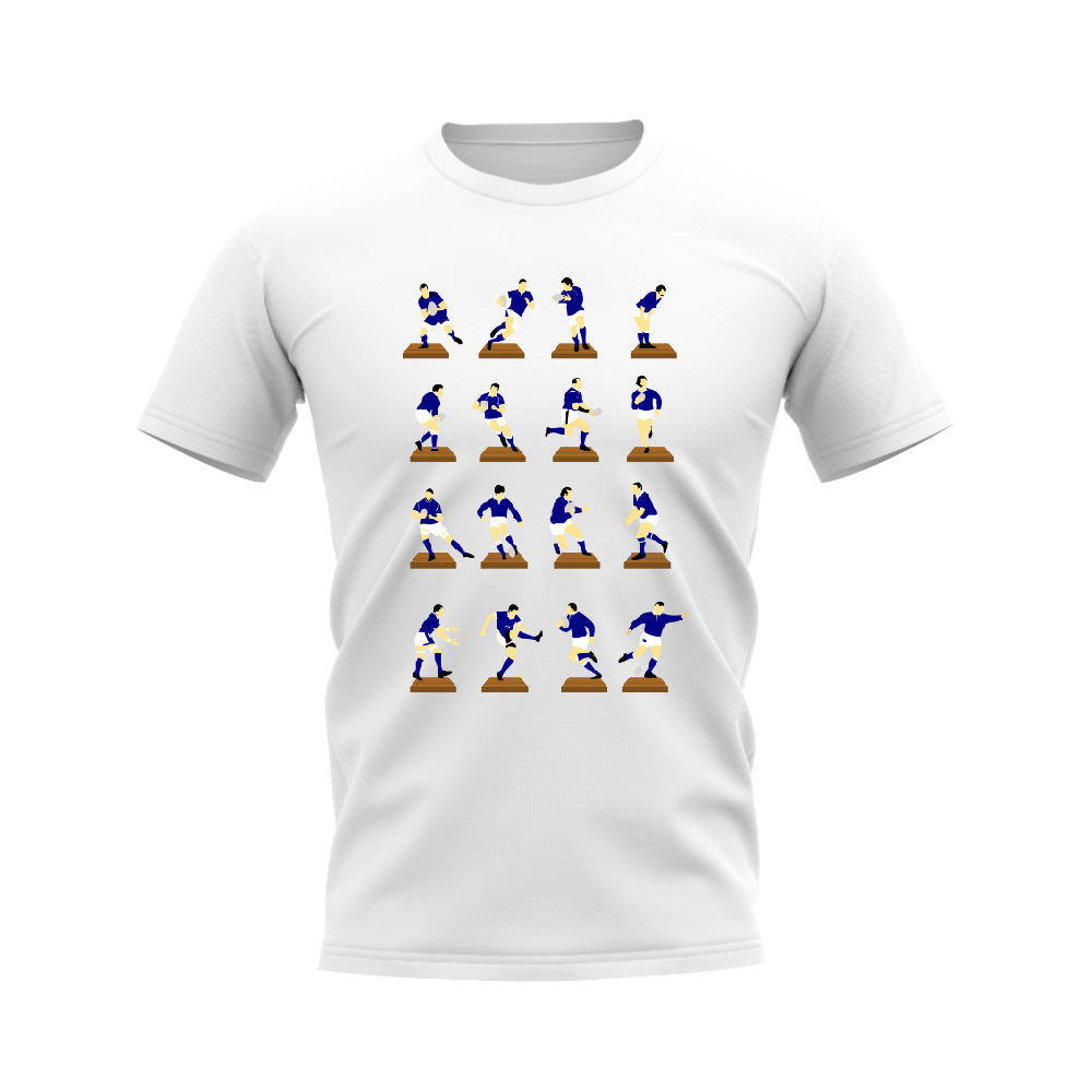 Navy Rugby Figurine T-Shirt (White)_0