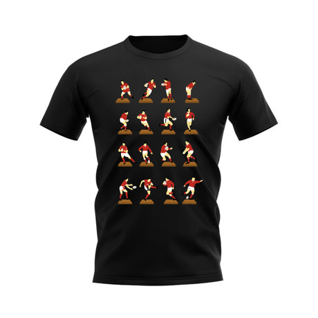 Red Rugby Figurines T-Shirt (Black)_0