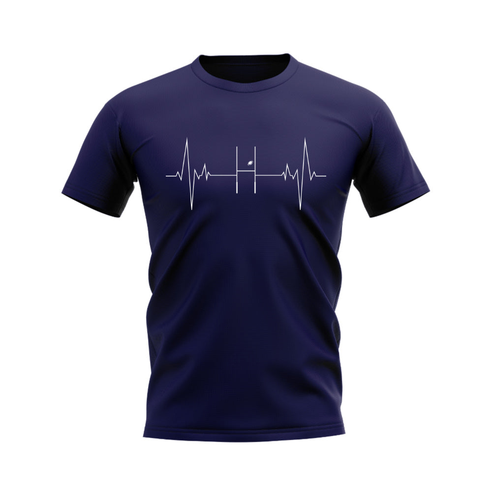 Rugby Heartbeat T-Shirt (Navy)_0