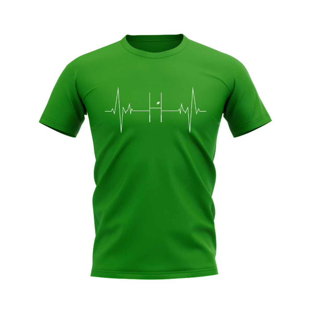 Rugby Heartbeat T-Shirt (Green)_0