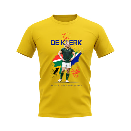 Faf De Klerk South Africa Rugby T-Shirt (Yellow)_0