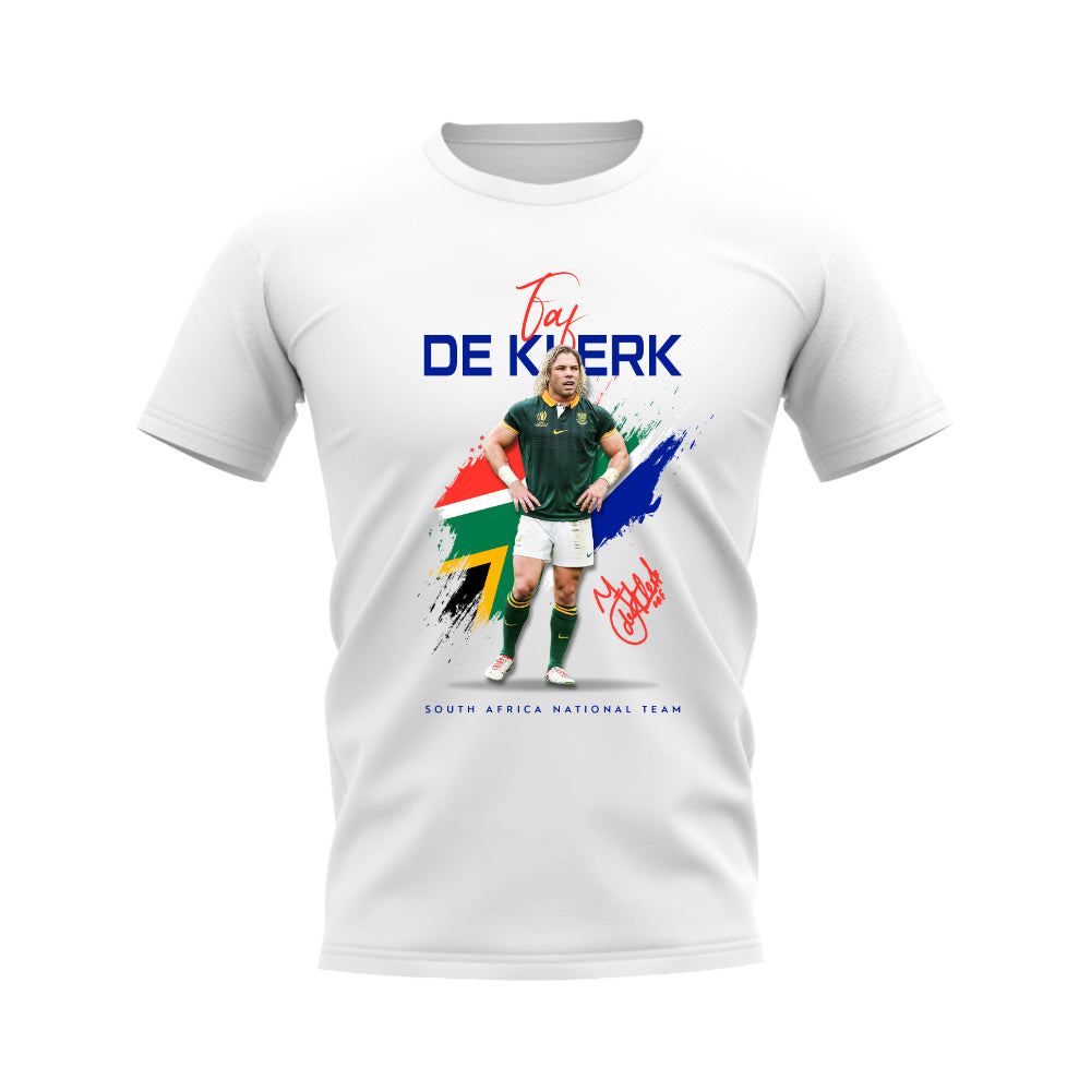 Faf De Klerk South Africa Rugby T-Shirt (White)_0