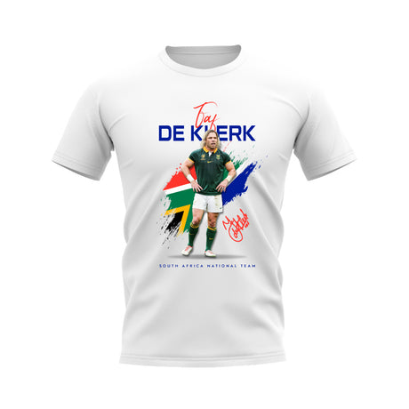 Faf De Klerk South Africa Rugby T-Shirt (White)_0