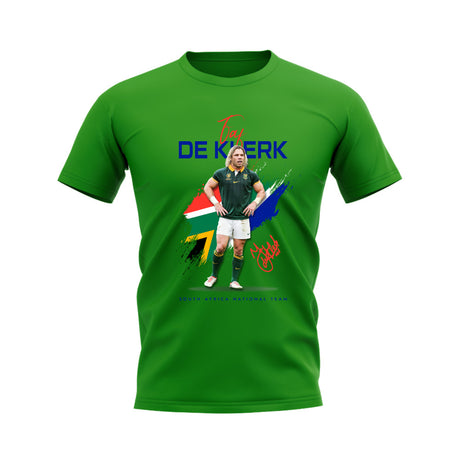 Faf De Klerk South Africa Rugby T-Shirt (Green)_0
