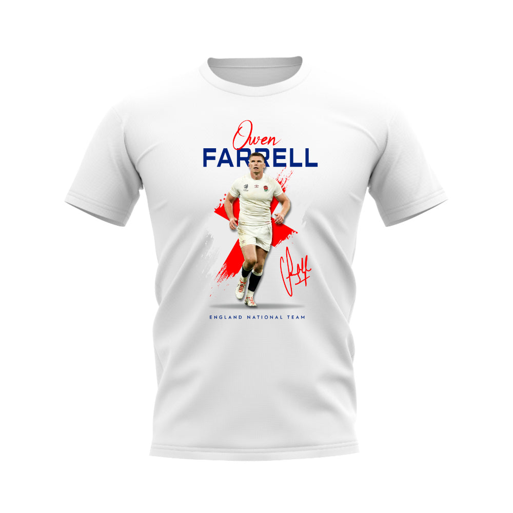 Owen Farrell England Rugby T-Shirt (White)_0