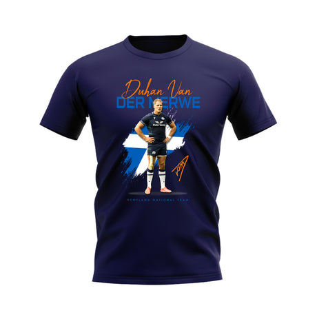 Duhan van der Merwe Scotland Rugby T-Shirt (Navy)_0