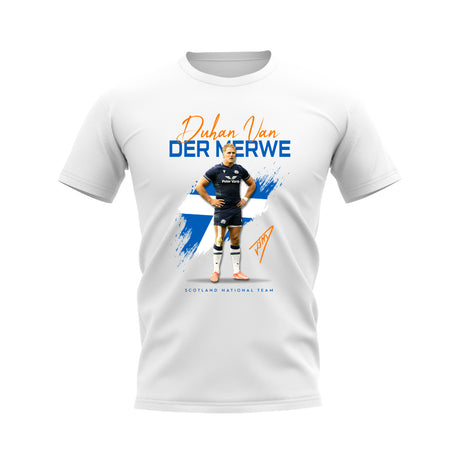Duhan van der Merwe Scotland Rugby T-Shirt (White)_0