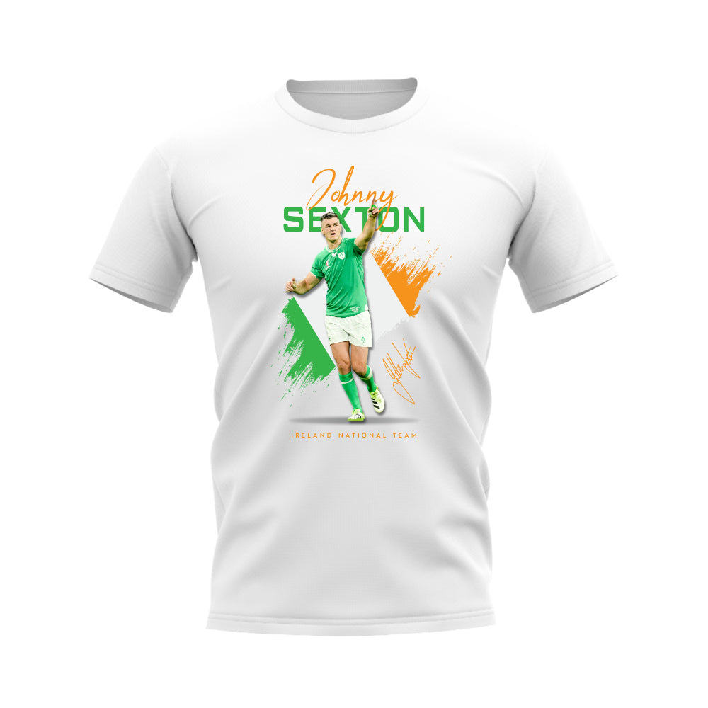 Johnny Sexton Ireland Rugby T-Shirt (White)_0