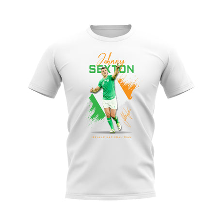 Johnny Sexton Ireland Rugby T-Shirt (White)_0
