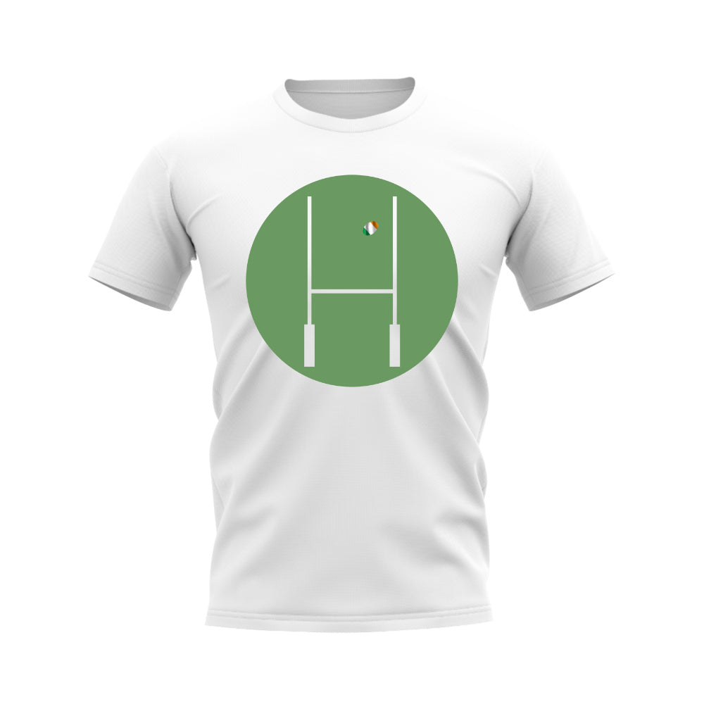 Ireland Rugby Posts Circle T-Shirt (White)_0