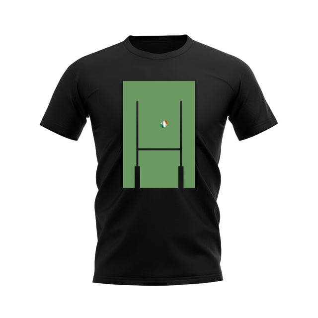 Ireland Rugby Posts T-Shirt (Black)_0