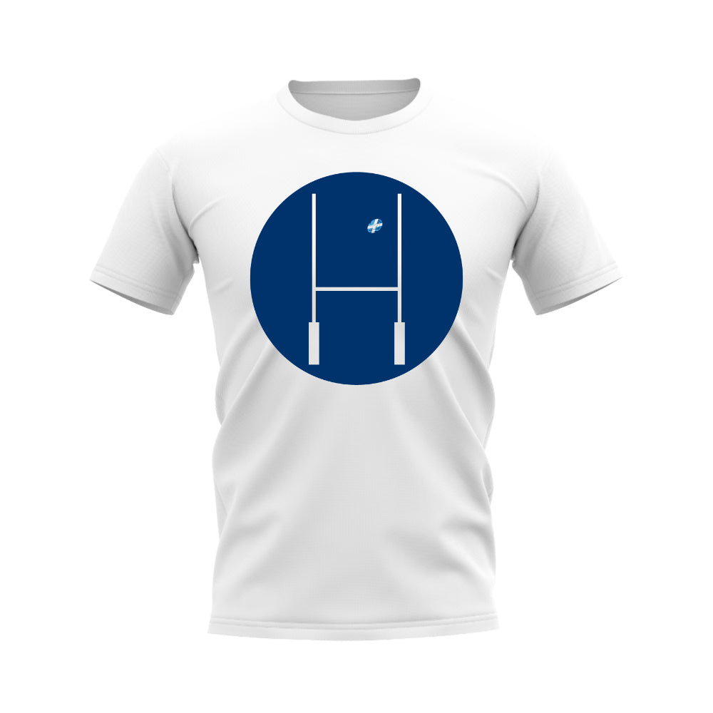 Scotland Rugby Posts Circle T-Shirt (White)_0