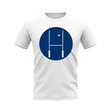 Scotland Rugby Posts Circle T-Shirt (White)_0
