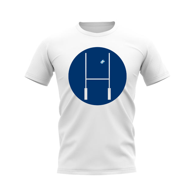 Scotland Rugby Posts Circle T-Shirt (White)_0