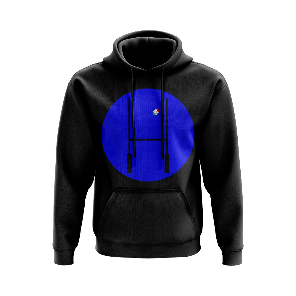 Italy Rugby Posts Circle Hoody (Black)_0