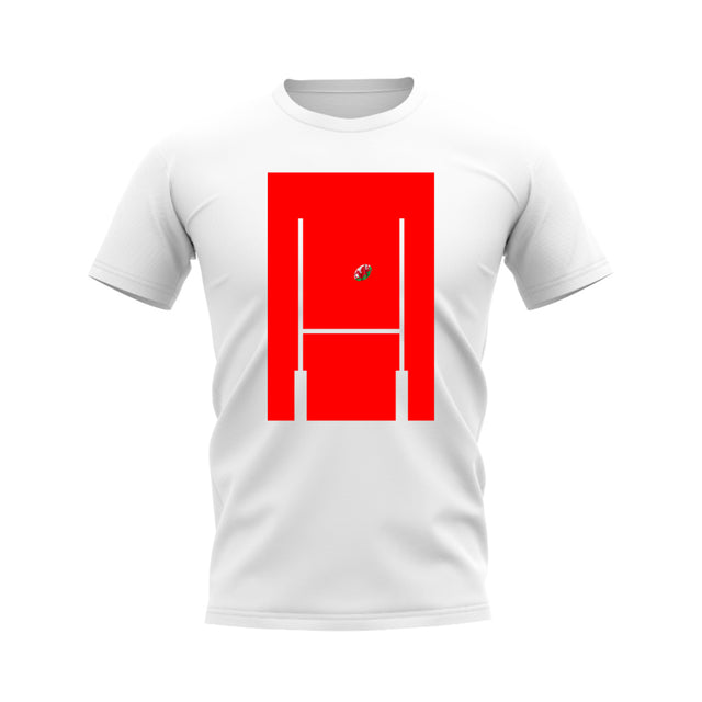 Wales Rugby Posts T-Shirt (White)_0