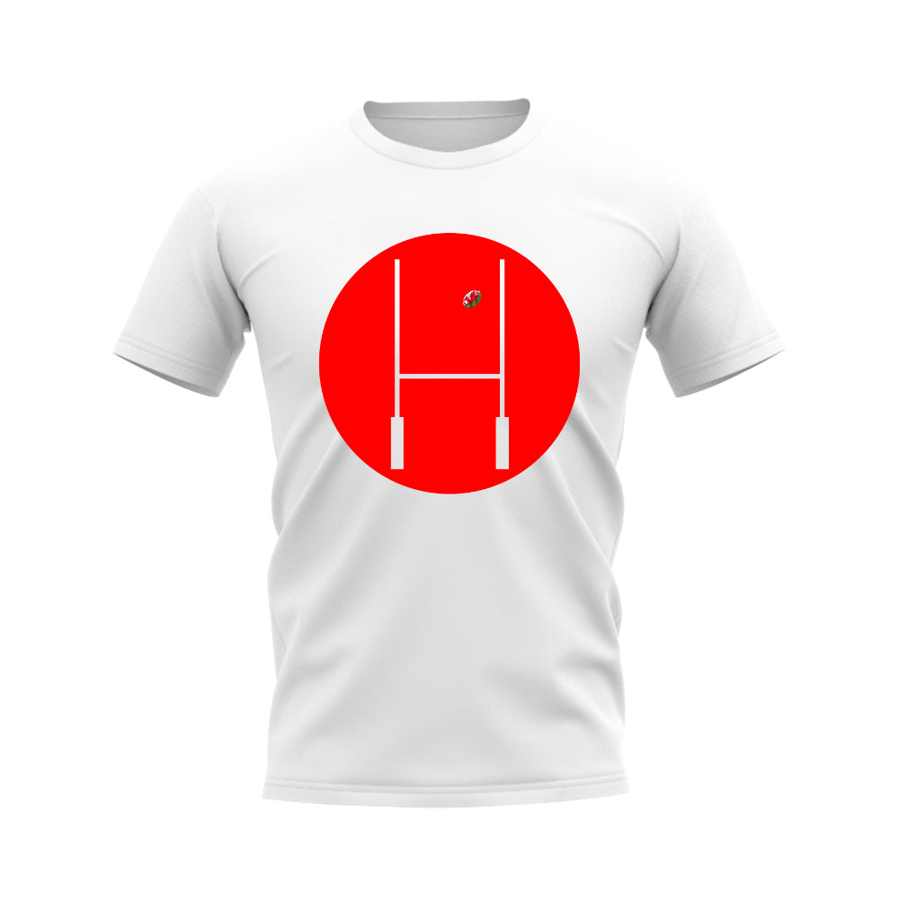 Wales Rugby Posts Circle T-Shirt (White)_0