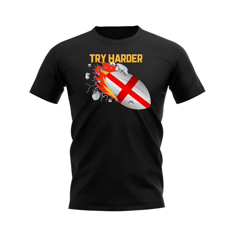 England Try Harder Rugby T-Shirt (Black)_0