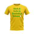 Klerk, Kolisi, Etzebeth, Habana Springboks Rugby T-Shirt (Yellow)_0