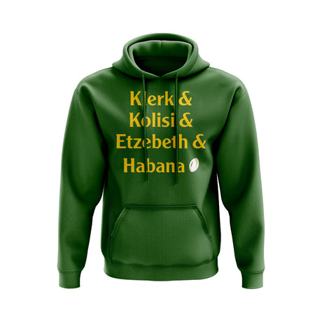Klerk, Kolisi, Etzebeth, Habana Springboks Rugby Hoody (Green)_0