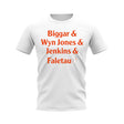 Biggar, Wyn Jones, Jenkins, Faletau Wales Rugby T-Shirt (White)_0