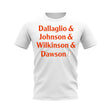 Dallaglio, Johnson, Wilkinson, Dawson England Rugby T-shirt (White)_0