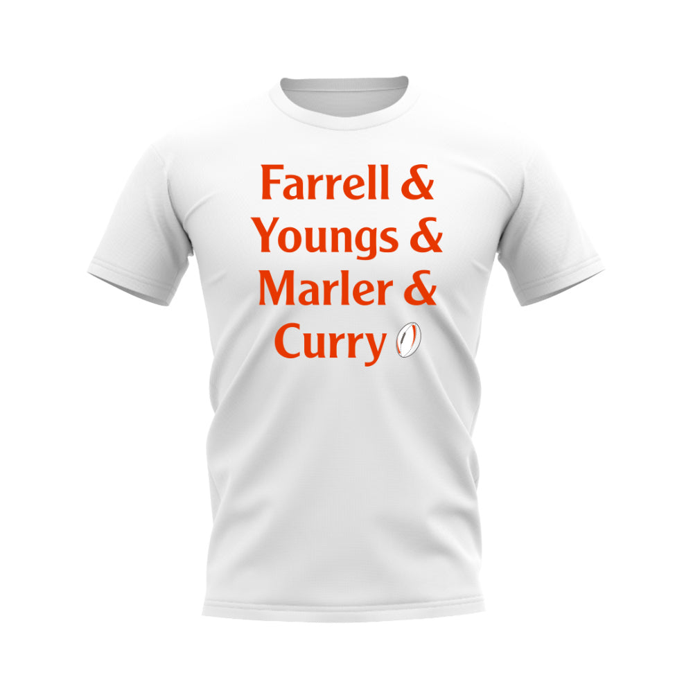 Farrell, Youngs, Marler, Curry England Rugby T-shirt (White)_0