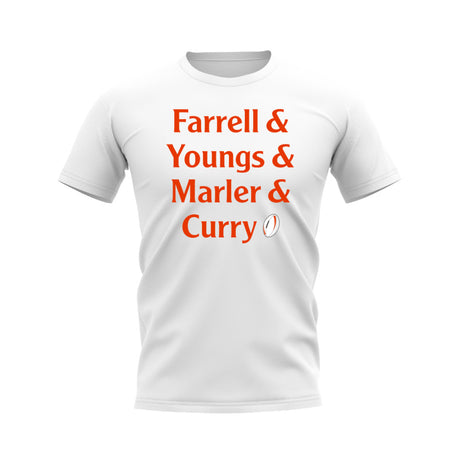 Farrell, Youngs, Marler, Curry England Rugby T-shirt (White)_0