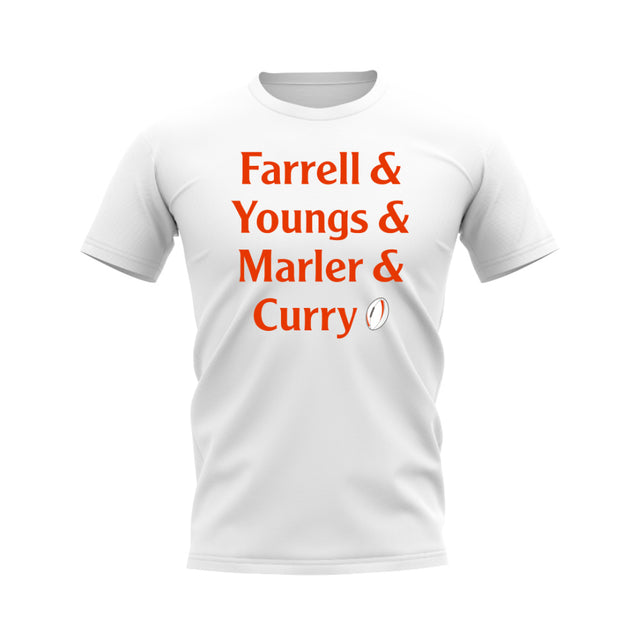 Farrell, Youngs, Marler, Curry England Rugby T-shirt (White)_0