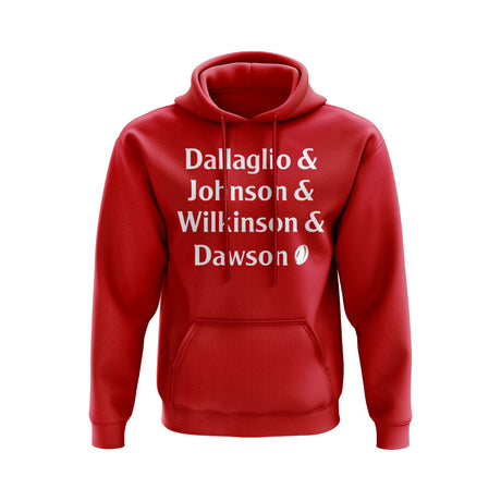 Dallaglio, Johnson, Wilkinson, Dawson England Rugby Hoody (Red)_0