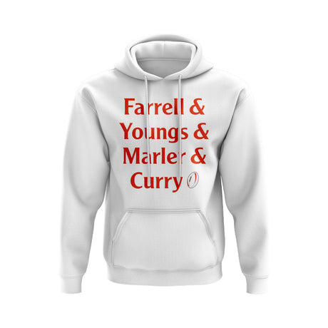 Farrell, Youngs, Marler, Curry England Rugby Hoody (White)_0