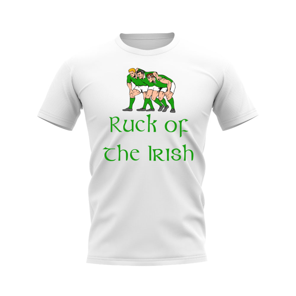Ruck of the Irish Rugby T-Shirt (White)_0