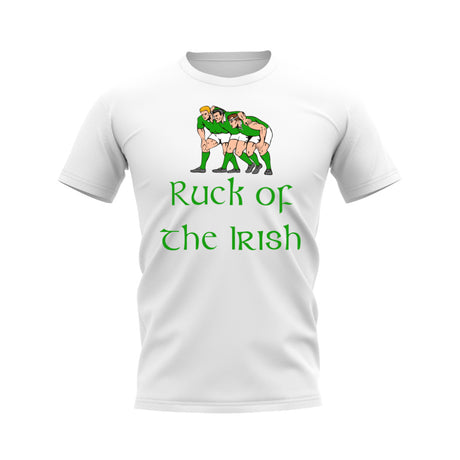 Ruck of the Irish Rugby T-Shirt (White)_0