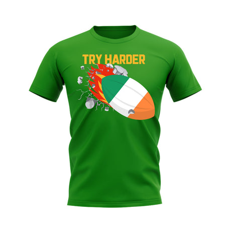 Ireland Try Harder Rugby T-Shirt (Green)_0