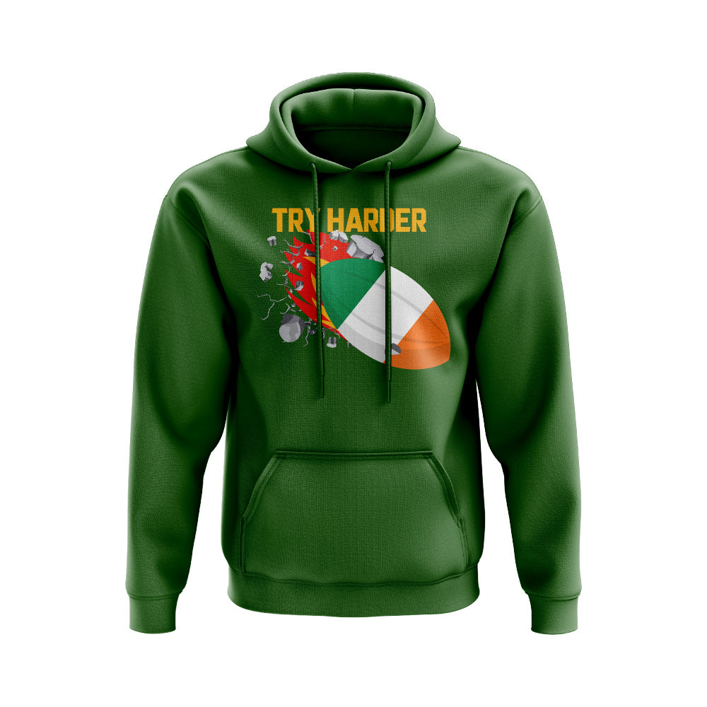 Ireland Try Harder Rugby Hoody (Green)_0