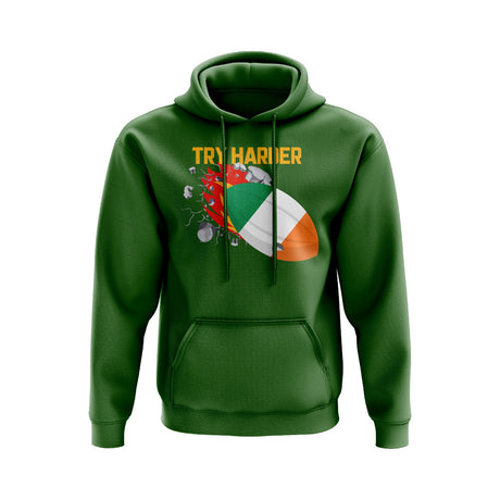 Ireland Try Harder Rugby Hoody (Green)_0